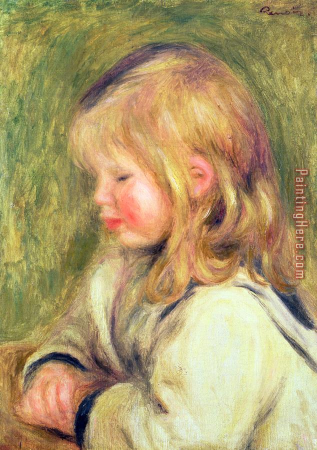 Pierre Auguste Renoir The Child in a White Shirt Reading
